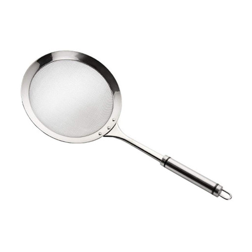 Strainer Spoon Stainless Steel Fine Mesh Strainer with Handle Strainers Flour Sifter Pasta Strainer Colander Practical Kitchen Tools Kitchen Skimmer (Size : Large)