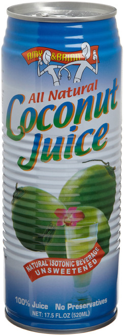 Amy & Brian Coconut Juice, 17.5-Ounce Cans (Pack of 12)