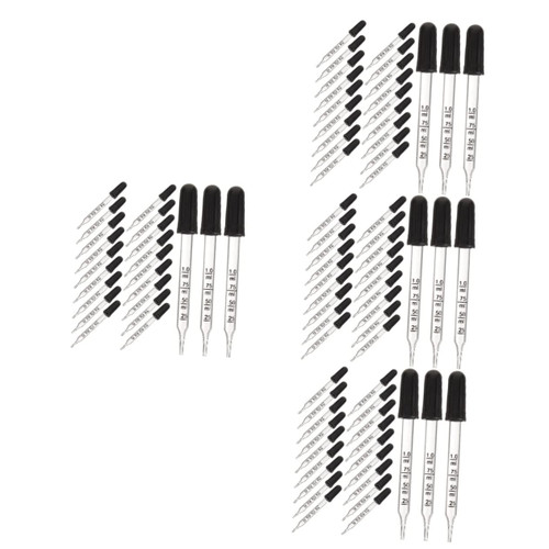 ULTECHNOVO 120 Pcs 1ml Dropper 1ml Pipette Pipettes Dropper Mini Transfer Pipettes Liquid Pipette Glass Pipette Glass Dropper Eye Droppers for Essential Oils Child Rubber Round Head Eye Drops