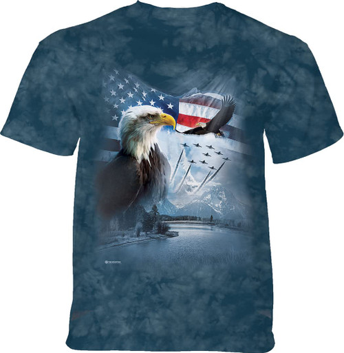 The Mountain Born to Fly Adult T-Shirt, Blue, 4XL, 4X-Large