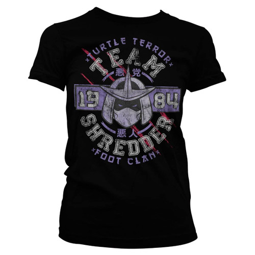Teenage Mutant Ninja Turtles Officially Licensed Team Shredder Women T-Shirt (Black), XX-Large