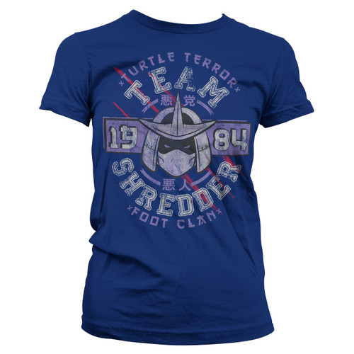 Teenage Mutant Ninja Turtles Officially Licensed Team Shredder Women T-Shirt (Navy), XX-Large