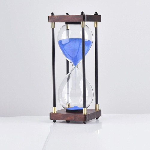 Hourglass Timer,Sand Clock Timer,Hourglass Sand Timer30/60Minutes Glass Sandglass Clock Sand Clock Crafts GlassDecoration (Color : B, Size : 60 minutes) (Color : D, Size : 30 minutes)