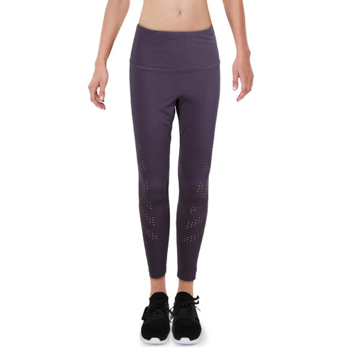 Reebok Women's Perforated High-Rise Tight, Smoky Volcano, Large