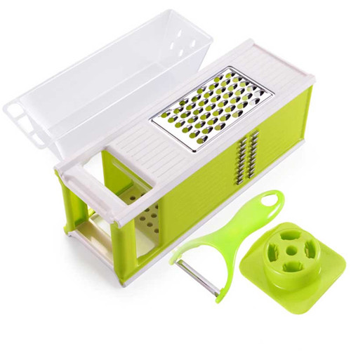 OOFAYWFD Vegetable Choppers, Kitchen Mandoline Food Chopper Cutter Onion Slicer Dicer Veggie Slicer for Tomato Potato Aubergine Cheese Sliver Grater Shredder,Green