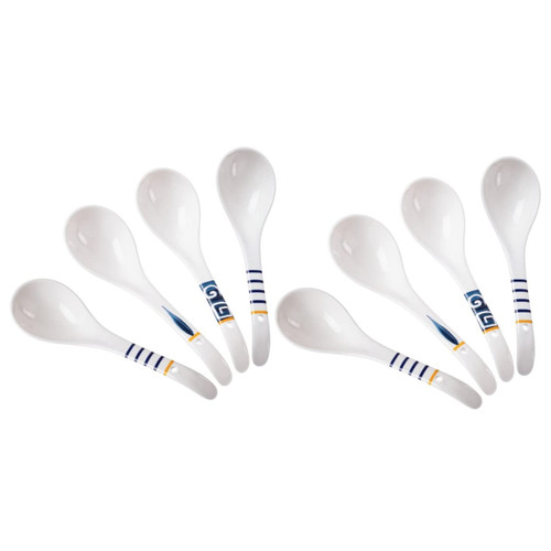 Ciieeo 8 Pcs Japanese Ceramic Spoon Stove Spoon Holder Japanese Soup Ladle Christmas Spoon Rest Cereal Spoons Ladle Spoon Kitchen Ladle Spoon Rest Ceramic Soup Dipper Ceramics Asia Food