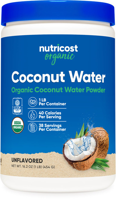 Nutricost Organic Coconut Water Powder, 1lb, Pure, Freeze-Dried, Vegetarian, Non-GMO and Gluten Free - No Sugar Added