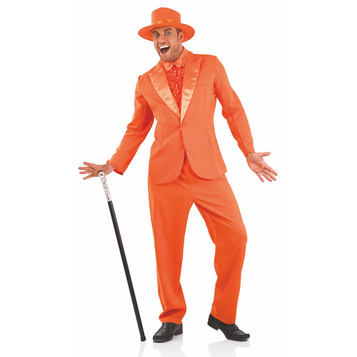 fun shack Orange Tuxedo Costume Men, Orange Suit Costume, Movie Character Costumes For Men, 90s Halloween Costumes For Men, X-Large