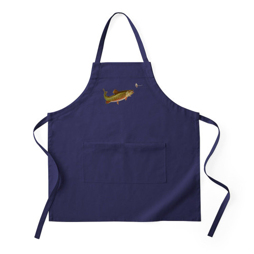 CafePress Vintage Trout Fishing Illustration Apron (Dark) Kitchen Apron with Pockets, Grilling Apron, Baking Apron