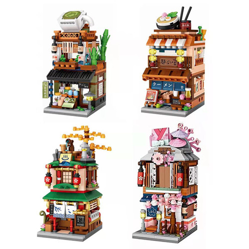 ELAICREE Japanese Street View Shop Building Blocks House Toy, 4 Models Mini DIY Building Blocks Model MOC Construction Toy, Gift for 6-12 Years Old Kid Girls and Boys ELAICREE Japanese Street View Shop Building Blocks House Toy, 4 Models Mini DIY Building Blocks Model MOC Construction Toy, Gift for 6-12 Years Old Kid Girls and Boys