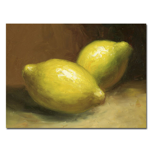 Lemons by Master's Art, 14x19-Inch Canvas Wall Art