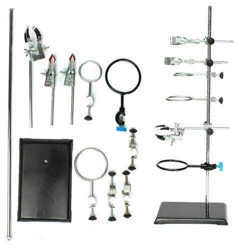 60cm Laboratory Grade Metalware Set Stands Support Lab Clamp Standard Set for Clamp Flask Condenser Pipe Iron Laboratory Grade Lab Metalware Set Clamp Clamp