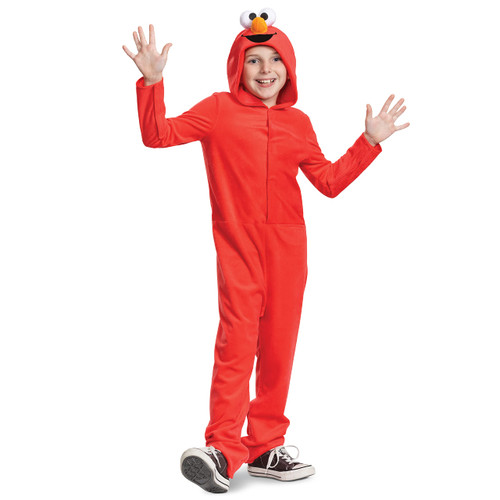 Disguise Elmo Costume for Kids, Official Adaptive Sesame Street Costume Jumpsuit and Headpiece, Child Size Small (4-6)