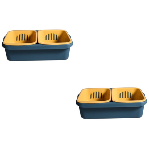 Cabilock 2pcs mixed vegetables plastic drain basket vegetable Washing Basket fruit strainer vegetable drain basket Kitchen Colander Basket strainer basket mixed veggies sink storage basket Cabilock 2pcs mixed vegetables plastic drain basket vegetable Washing Basket fruit strainer vegetable drain basket Kitchen Colander Basket strainer basket mixed veggies sink storage basket