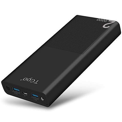 TG90 Portable Charger 20000mAh Power Bank Cell Phone Charger External Battery Pack Compatible with iPhone X 8/8 Plus 6/6S Plus iPad iPod Android Phone Tablets (Black)