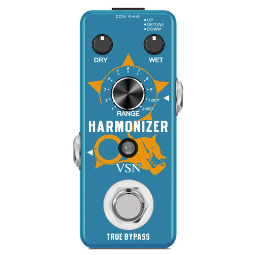VSN Guitar Harmonizer Effect Pedal Digital Octave Effects Pedals Harmony Pitch Shifter Detune For Electric Guitar Bass Mini Size True Bypass