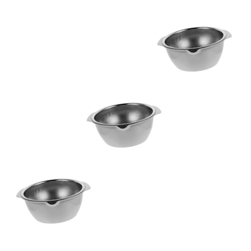OUNONA 3 Sets Stainless Steel Vegetable Basin Sink Basket Strainer Fruit Colanders Metal Colander Sink Screen Strainer Draining Food Basket Drain Basket Bowl Filter Small Tools Pp Clean