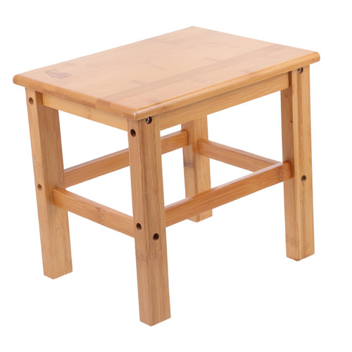 Mikinona 1pc The Bench Household Stool Non-Skid Stool Wood Bed Step Anti- Stool Kids Stools Toddler Step Stool Wooden Footstool Non Stool Bamboo Child Furniture Small Square Stool