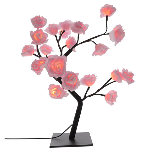 Veemoon 3pcs Rose Tree Lights Led Rose Tree Light Bedside Night Light Desk Lamps Desk Light Tabletop Bonsai Tree Light Led Rose Tree Shape Lamp Rose Tree Shape Table Lamp USB