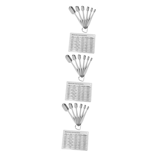 Zerodeko 21 Pcs Stainless Steel Measuring Cup Spoons for Spice Jars Kitchen Measuring Spoon Teaspoon Measurement Cooking Measuring Spoons Metal Measuring Spoons Stackable Tool