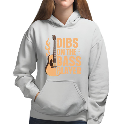 Guitar bass player Dibs on the bass player Gray and Muticolor Unisex Hoodie Guitar bass player Dibs on the bass player Gray and Muticolor Unisex Hoodie