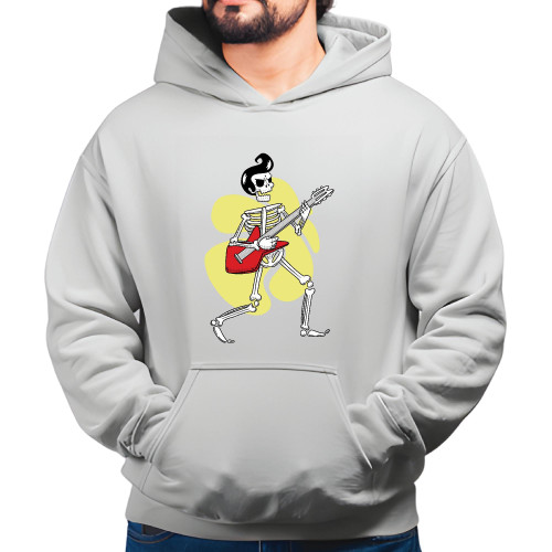 Gift for Musicians Skeleton Guitar Player Gift for Music Lovers Gray and Muticolor Unisex Hoodie Gift for Musicians Skeleton Guitar Player Gift for Music Lovers Gray and Muticolor Unisex Hoodie