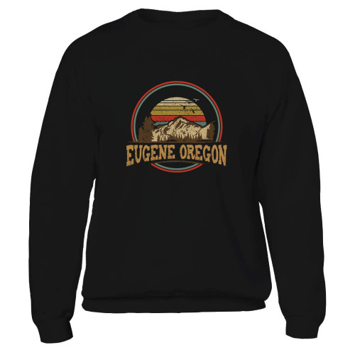 Oregon Vintage Eugene Mountain Retro Home State Hiking Souvenir Gift Print Black Oregon Vintage Eugene Mountain Retro Home State Hiking Souvenir Gift Print Black