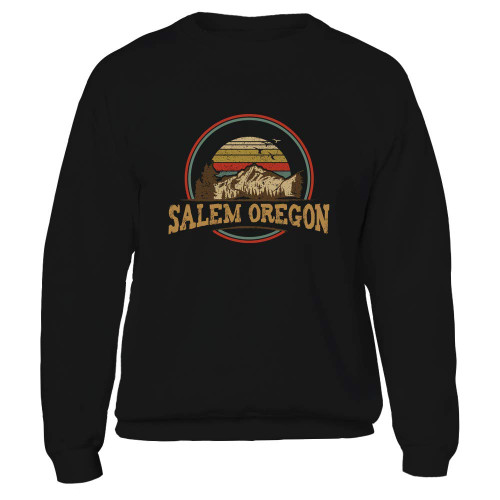 Oregon Vintage Salem Mountain Retro Home State Hiking Souvenir Gift Print Black Oregon Vintage Salem Mountain Retro Home State Hiking Souvenir Gift Print Black