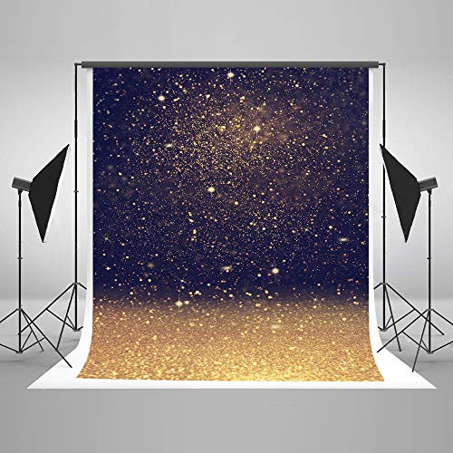 Kate 5x7ft Golden Bokeh Spot Photography Backdrop Birthday Party Photo Background Background Vintage Black Gold Glitter Dancing Party Decoration Photo Studio Props