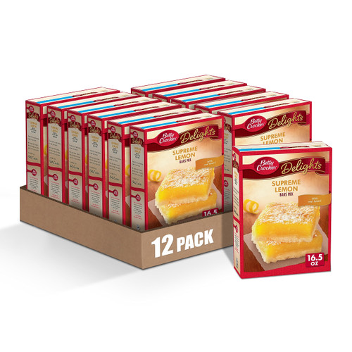 Betty Crocker Delights Supreme Lemon Bars Mix, 16.5 oz. (Pack of 12)