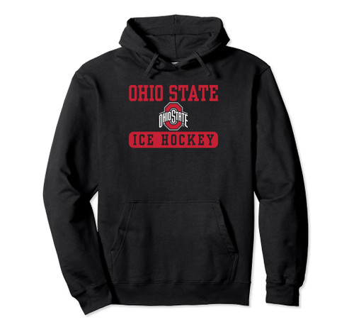Ohio State Buckeyes Ice Hockey Black Pullover Hoodie