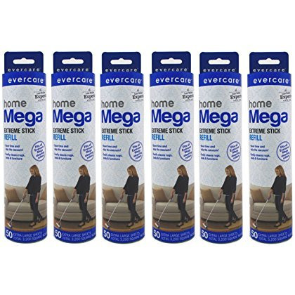 Evercare Large Surface Pet Roller Refill 6 Pack - 50 Sheet Each
