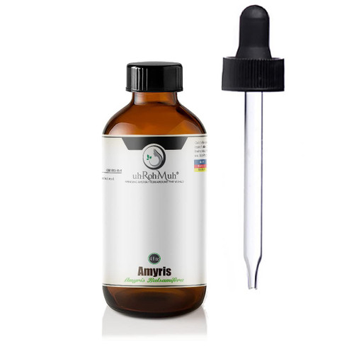 uh*Roh*Muh Amyris Essential Oil, Origin Haiti - 4 fl oz with Pipette
