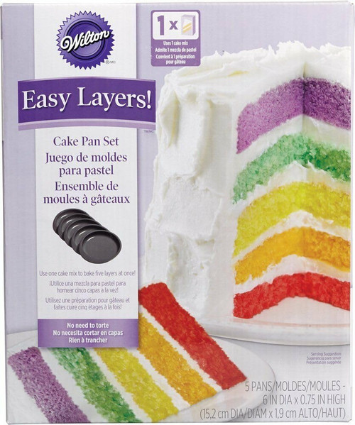 Replacement For Compatible With Wilton Easy Layers Cake Pan Set of 5, 2105-0112