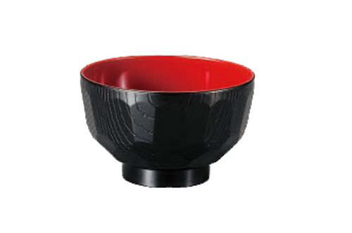 ????(Yamasita Craft) Yamashita Kogei 981523819 Soup Bowl ?110 Ebisu Turtle Soup Bowl, Black Uchi Vermilion, Echizen Lacquerware, 4.2 x 2.6 inches (10.9 x 6.7 cm), 310cc