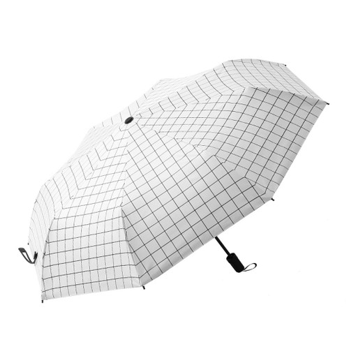 SRLIWHITE Fully Automatic Umbrellas Sun Umbrellas Large Rain and Rain Umbrellas Portable Folding Umbrellas Black, White Optional Folding Umbrella (Color : White)