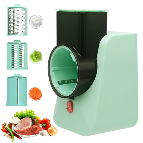 Electric Cheese Grater Electric Vegetable Shredder Food Processor with 5 Attachments Multifunctional Vegetable Slicer Salad Maker Fruit Cutter Spiralizer for Vegetables