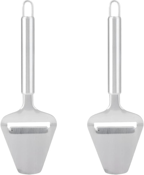 Food Slicer,2Pcs Cheese Slicer, Stainless Steel Cheese Butter Slicer Scraper Server Cheese Plane Slicer with Handle for Cheeses Citrus