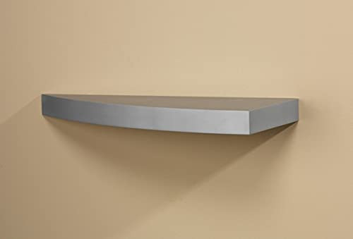 Wood Shelving Grande Silver Curved Shelf - Silver - 10 x 24 x 1 .75 in.