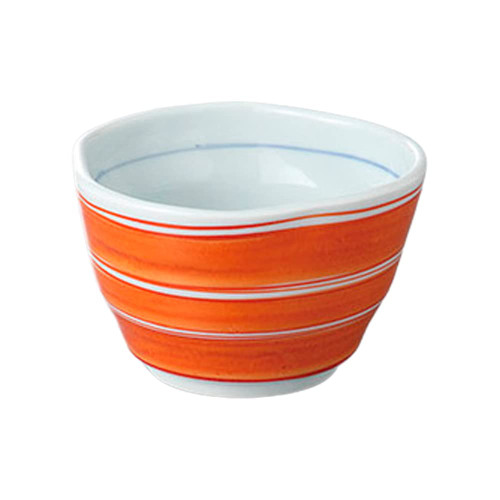 Yamashita Kogei 708417701 Set Small Bowl Red Roll Rokubei Small Bowl, Large 4.1 x 2.5 inches (10.3 x 6.3 cm)