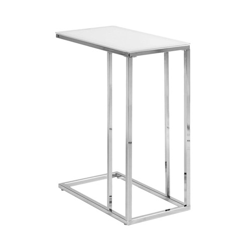 Monarch Specialties Contemporary Accent Rectangular Frosted Glass Side End Table