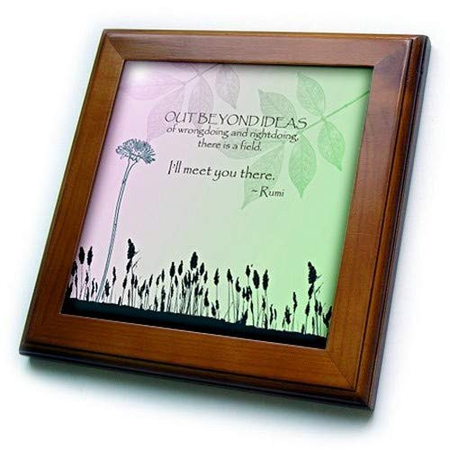3dRose LLC ft_79325_1 Framed Tile, 8 by 8-Inch, "Out Beyond Ideas Rumi Quotes-Inspirational Art" 3dRose LLC ft_79325_1 Framed Tile, 8 by 8-Inch, "Out Beyond Ideas Rumi Quotes-Inspirational Art"