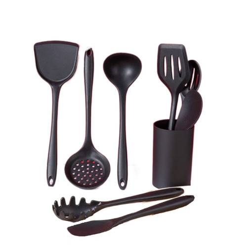Cooking Utensils Set Kitchen Cookware Silicone Kitchenware Non Stick Cooking Tool Spatula Ladle Soup Utensil Set 9Pcs