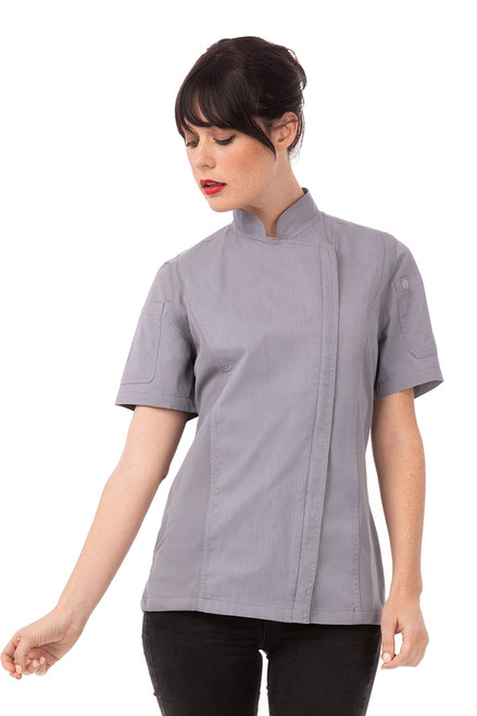 Chef Works Women's Springfield Chef Coat, Grey, Large