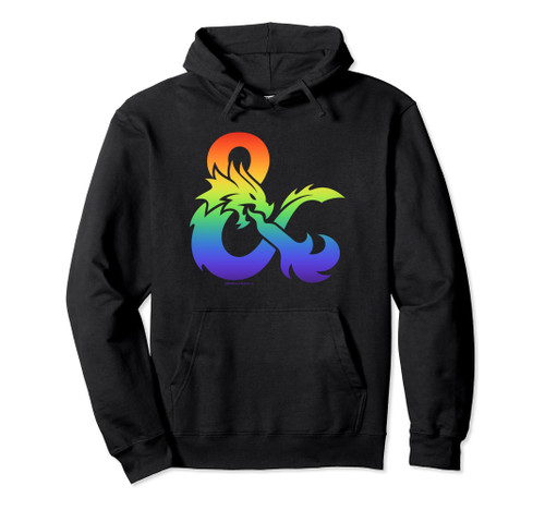 Dungeons & Dragons Gradient Rainbow Pride Logo Pullover Hoodie