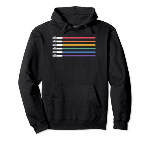 Star Wars Pride Lightsabers Rainbow Flag Logo Pullover Hoodie