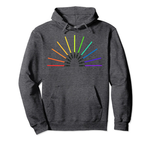 Star Wars Rainbow Lightsabers Pullover Hoodie