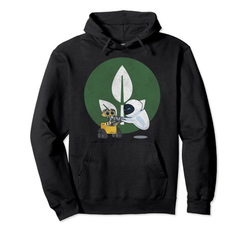 Disney Pixar Wall-E & Eve Leaf Logo Pullover Hoodie