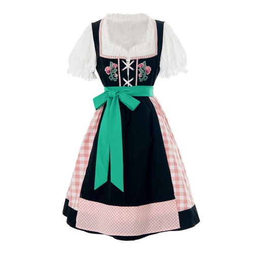 CR ROLECOS Oktoberfest Costume Women Bavarian Dirndl Dresses 3 Piece German Beer Carnival Fraulein Dress Plaid 3XL CR ROLECOS Oktoberfest Costume Women Bavarian Dirndl Dresses 3 Piece German Beer Carnival Fraulein Dress Plaid 3XL