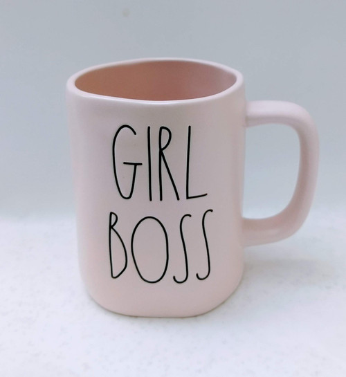 Rae Dunn by Magenta pink GIRL BOSS Ceramic LL Coffee, tea, soup Mug